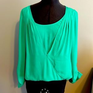 WHBM green blouse